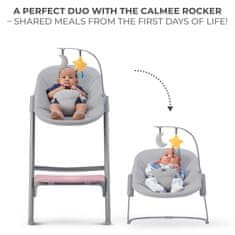 Kinderkraft Livy 4v1 otroški jedilni stol, roza siv