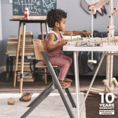 Kinderkraft Livy 4v1 otroški jedilni stol, roza siv