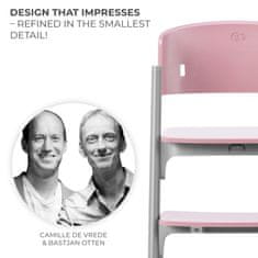 Kinderkraft Livy 3u1 dječja blagovaonska stolica, ružičasto-siva