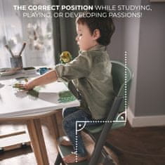 Kinderkraft Livy 3u1 dječja blagovaonska stolica, ružičasto-siva