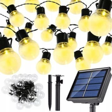 Girlanda za vrt s 20 led svjetiljki viseća sa solarnom pločom balkonska za sjenicu