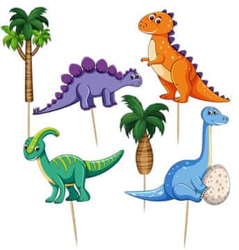 Dekorativni ukrasi za hvatanje DINOSAURA Dino rođendan 6 kom.