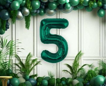 GoDan Folija balon broj 5 FIVE boca zelena 85cm