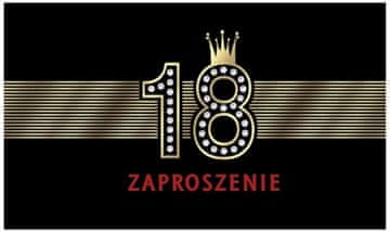 Pozivnice s kuvertama s krunom za 18. rođendan, 10 kom.