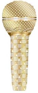 Mejix Balon Foliowy Złoty MIKROFON Disci PopStar 41x84cm