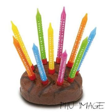 Amscan Svijeće za tortu s natpisom Happy Birthday, 10 kom.