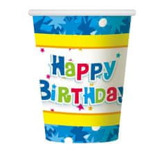 GoDan Čašice Happy Birthday plave, 270 ml, 6 kom.