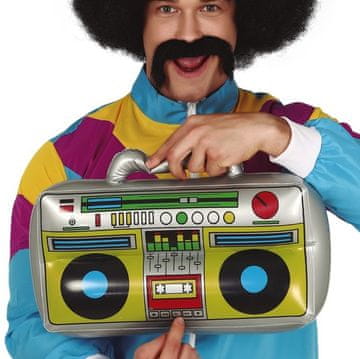 Guirca Dmuchany Magnetofon Radio Disco Lata 80 40x20cm