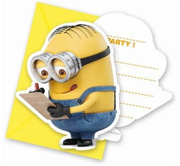 Procos Pozivnice s omotnicama Minionki za rođendan, 6 kom.