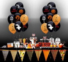 Baloni set balona za Halloween narančasti i crni s otiskom Mix 20 kom.