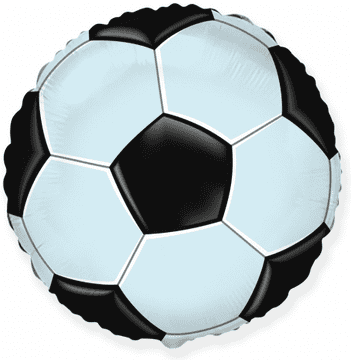 Flexmetal Balon foliowy 18 FX - Football - piłka czarna