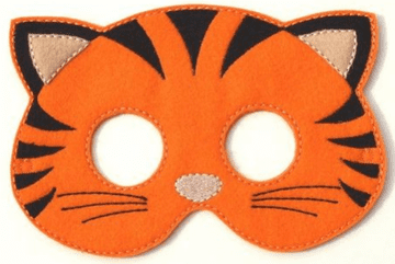 Filcana maska tigar, 1 kom.