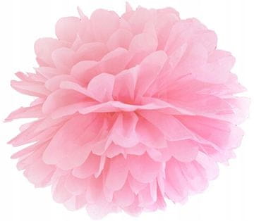 Pompon bibułowy, j. różowy, 35cm 1 szt.