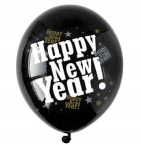 PartyDeco Baloni za Novu godinu "Happy New Year" 1 kom
