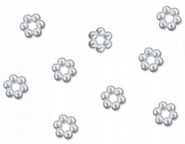 Perle aplikacije s cvijetom, 9 mm, 50 kom.
