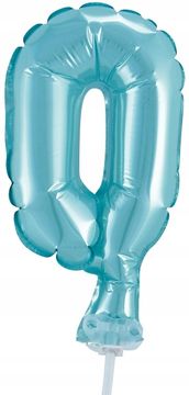 GoDan Folijski balon za tortu, broj 0, plavi, 1 kom.