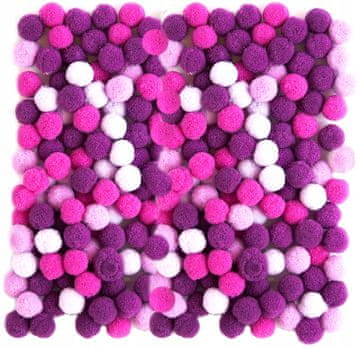 DP Craft Poliesterski pomponi mix ljubičasta, 120 kom.