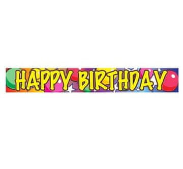 GoDan Holografski baner Happy Birthday 1,8 m