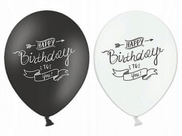 Balony 30cm, Happy Birthday, Pastel mix, 1 szt