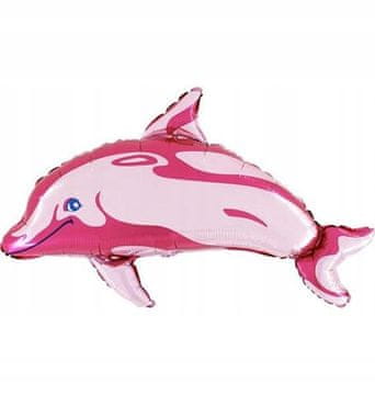 Grabo Folijski balon delfin roza 21", 1 komad