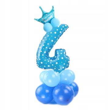 PartyPal Set plavih balona broj 4, 1 set