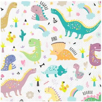 PartyPal Serwetki DINOZAUR Dino Urodziny 33x33cm 10szt.