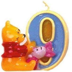 Amscan Svijeća za rođendan "9" Medvjedić Winnie i prijatelji, 1 kom.
