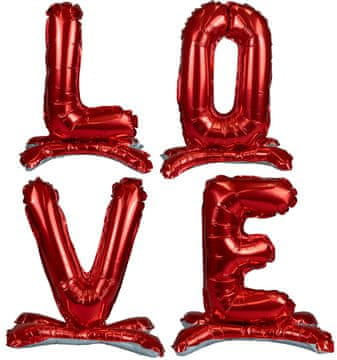 ARPEX Balon od folije s crvenim natpisom LOVE, stojeći
