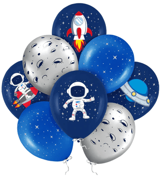 PartyPal SVEMIRSKI Baloni Planeti Kozmonaut Rođendan 8 kom.
