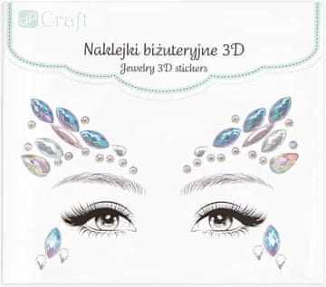 DP Craft Naljepnice za lice s kristalima 3D za karneval