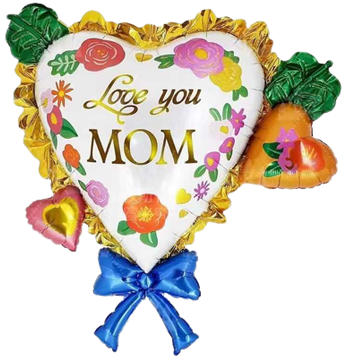 Foil balon srce za Majčin dan MAMA Love 82x81cm