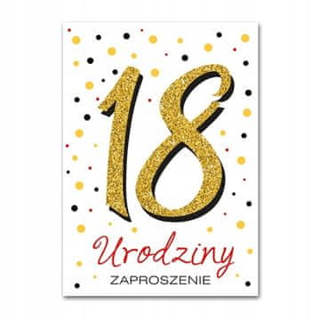 Brokatna pozivnica za 18 godina, 1 kom.