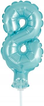 GoDan Folijski balon za tortu, broj 8, plavi, 1 kom.
