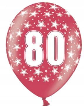 PartyDeco Baloni s otiskom za 80. rođendan, 1 kom.