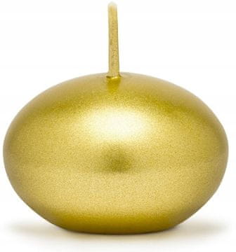 PartyDeco Plutajuća svijeća, metalna, zlatna, 4 cm 1 kom.