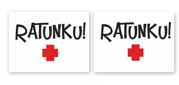 Naljepnice za cipele "Ratunku!", 2 kom, 1 pakiranje