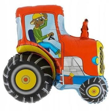 Grabo Balon od folije Traktor Crveni Mini 14"", 1 kom.