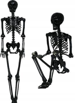 Fiestas Guirca Dekoracija crni kostur čovjeka s kostima za Halloween zabavu 90cm