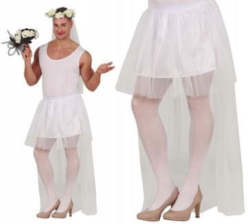 Guirca Bijela tutu suknja za mladenku, djevojačka večer, karneval 80cm