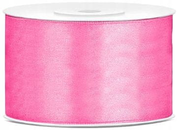 PartyDeco Satenasta vrpca ružičasta dekorativna za vjenčanje 38mm 25m