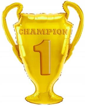 PartyPal Folijski balon pehar trofej pobjednika 1. mjesto pobjeda prvak 66x83cm