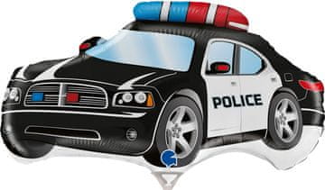 Grabo Balon folijski policija, crni automobil, rođendan, zabava 34x19cm