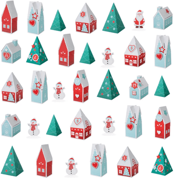 PartyPal Adventni kalendar 24 komada, DIY kućice