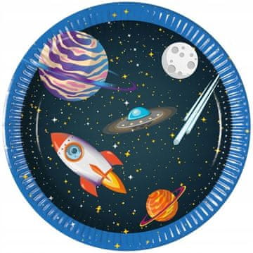 Procos Svemirski tanjuri Raketa Planeti Mjesec 20 cm 8 kom