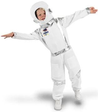 PartyDeco Kostium astronauta skafander za nošenje za karneval, 5-8 godina, 116/128cm