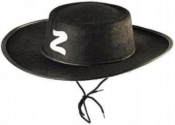 Crni mušketirski šešir ZORRO Mačevalac Bandit Ball Karnevalski kostim
