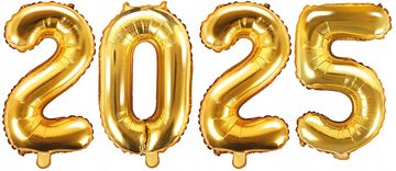 FOLIJA BALONI Broj 2025 ZLATNI Novogodišnji maturalni balon 35cm