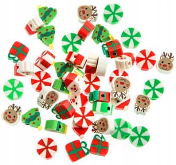 DP Craft Polimerne perle s božićnim motivima, 1 cm, 48 kom