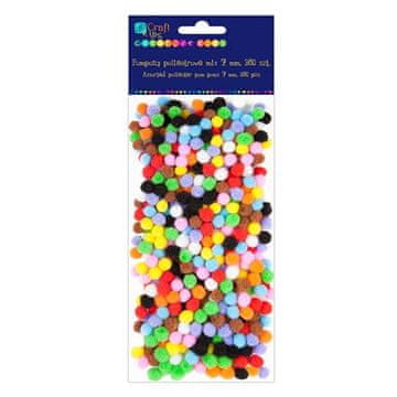 DP Craft Poliester pomponi mix 7 mm, 380 kom.