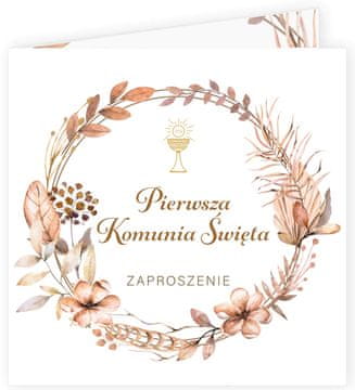 Pozivnice za pričest boho, 1 kom.